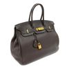 Image 1 : Authentic Vintage Hermes 35cm Birkin Bag in Chocolate Clemence Leather with Gold