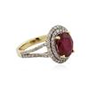 Image 2 : 14KT Yellow Gold 4.01 ctw Ruby and Diamond Ring