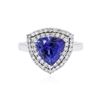 Image 1 : 14KT White Gold 3.40 ctw Tanzanite and Diamond Ring