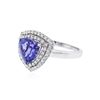 Image 2 : 14KT White Gold 3.40 ctw Tanzanite and Diamond Ring