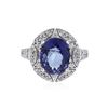 Image 1 : 14KT White Gold 2.85 ctw Tanzanite and Diamond Ring