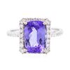 Image 1 : 14KT White Gold 3.04 ctw Tanzanite and Diamond Ring