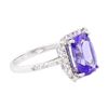 Image 2 : 14KT White Gold 3.04 ctw Tanzanite and Diamond Ring