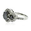 Image 2 : 14KT White Gold 6.17 ctw Black Diamond Ring