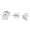 Image 2 : 14KT White Gold 1.33 ctw Diamond Stud Earrings