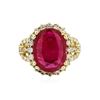 Image 1 : 14KT Yellow Gold 5.84 ctw Ruby and Diamond Ring