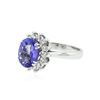 Image 2 : 14KT White Gold 5.19 ctw Tanzanite and Diamond Ring