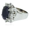 Image 2 : 14KT White Gold 5.46 ctw Sapphire and Diamond Ring