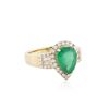 Image 2 : 14KT Yellow Gold 2.11 ctw Emerald and Diamond Ring