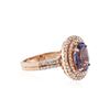 Image 2 : 14KT Rose Gold 1.99 ctw Tanzanite and Diamond Ring