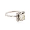 Image 2 : 14KT White Gold 1.50 ctw Diamond Ring