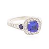 Image 2 : 14KT White Gold 1.39 ctw Tanzanite, Sapphire and Diamond Ring