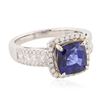 Image 2 : 14KT Two-Tone Gold 3.28 ctw Tanzanite and Diamond Ring