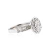 Image 2 : 14KT White Gold 3.35 ctw Diamond Ring