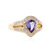 Image 2 : 14KT Yellow Gold 1.05 ctw Tanzanite and Diamond Ring