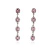 Image 1 : 14KT White Gold 1.60 ctw Pink Sapphire and Diamond Earrings