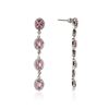 Image 2 : 14KT White Gold 1.60 ctw Pink Sapphire and Diamond Earrings
