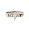 Image 1 : 14KT Two-Tone Gold 0.69 ctw Diamond Ring