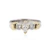 Image 1 : 14KT Two-Tone Gold 0.69 ctw Diamond Ring