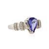 Image 2 : 14KT White Gold 1.84 ctw Tanzanite and Diamond Ring