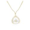 Image 2 : 14KT Yellow Gold GIA Certified 17.51 ctw Aquamarine and Diamond Necklace