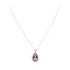 Image 1 : 14KT White Gold 8.37 ctw Morganite and Diamond Pendant With Chain