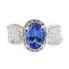 Image 1 : 14KT White Gold 2.20 ctw Tanzanite and Diamond Ring