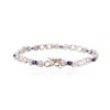 Image 2 : 14KT White Gold 0.70 ctw Sapphire and Diamond Bracelet