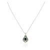 Image 2 : 14KT White Gold 1.41 ctw Fancy Blue Diamond Pendant With Chain