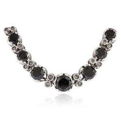 14KT White Gold 32.12 ctw Black Diamond Necklace