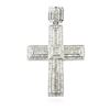 Image 2 : 14KT White Gold 5.12 ctw Diamond Cross Pendant