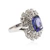 Image 2 : 14KT White Gold 4.46 ctw Tanzanite and Diamond Ring