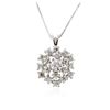 Image 2 : 14KT White Gold 0.35 ctw Diamond Pendant With Chain