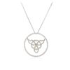 Image 2 : 14KT White Gold 1.01 ctw Diamond Pendant With Chain