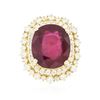 Image 1 : 14KT Yellow Gold 12.91 ctw Ruby and Diamond Ring