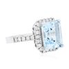 Image 2 : 14KT White Gold 5.46 ctw Topaz and Diamond Ring