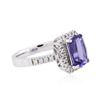 Image 2 : 14KT White Gold 2.40 ctw Tanzanite and Diamond Ring