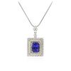 Image 2 : 14KT Two-Tone Gold 1.79 ctw Tanzanite and Diamond Pendant With Chain