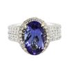 Image 1 : 14KT Two-Tone Gold 3.41 ctw Tanzanite and Diamond Ring