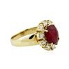 Image 2 : 14KT Yellow Gold 3.84 ctw Ruby and Diamond Ring