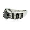 Image 2 : 18KT White Gold 2.40 ctw Black Diamond Ring