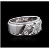 Image 2 : 14KT White Gold 0.39 ctw Diamond Ring