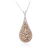 Image 2 : 14KT Two-Tone Gold 6.58 ctw Diamond Pendant With Chain