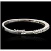 Image 2 : 14KT White Gold 2.52 ctw Diamond Bangle Bracelet