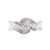 Image 1 : 14KT White Gold 0.64 ctw Diamond Ring