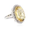 Image 2 : 14KT White Gold 16.37 ctw Citrine and Diamond Ring