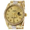 Image 2 : Gents Rolex 14KT Yellow Gold 4.00 ctw Diamond Date Wristwatch