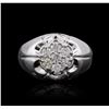 Image 1 : 14KT White Gold 0.69 ctw Diamond Ring