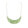 Image 1 : 14KT Yellow Gold GIA Certified 82.00 ctw Tsavorite Garnet and Diamond Necklace