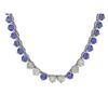 Image 2 : 14KT White Gold 31.90 ctw Tanzanite and Diamond Necklace